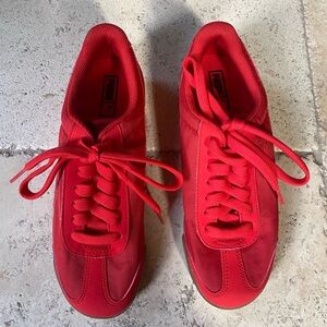 Puma Roma Basic Summer Jr Big Kids Sneaker High Risk Red size 4 C